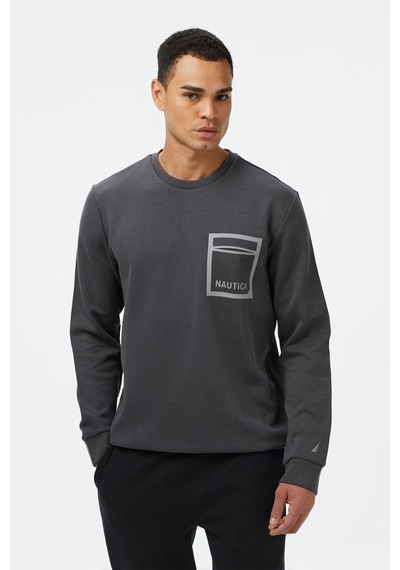 Nautica Erkek Gri Classic Fit Sweatshirt-11422 Gri