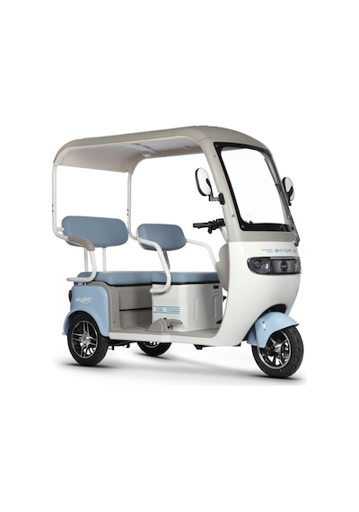 Skyjet Skycar Elektrikli Moped Beyaz Mavi