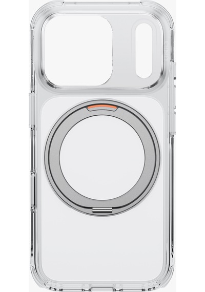 Apple iPhone Uyumlu 18 Pro Max Kılıf Swivix Dönebilen Metal Halkalı Koruyucu Premium Dayanıklı Darbe Emici Kapak Şeffaf