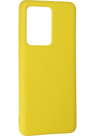 Newface Samsung Galaxy Uyumlu S20 Ultra Kılıf Nano İçi Kadife Silikon Glblseme - 94 - Sarı
