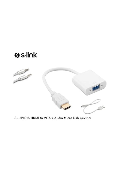 S-Link SL-HVS13 Hdmı To Vga + Audio + Power Çevirici