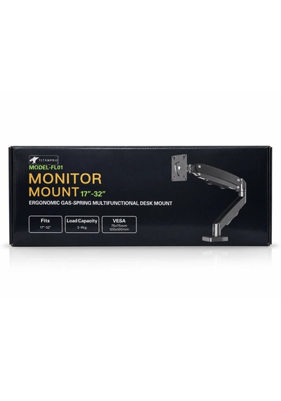 Tıtanpro Fl01 17-32 İnch Amortisörlü Monitör Standı Siyah