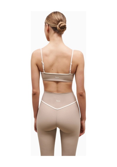 Because Of Alice Base Contrast Trim Cami Bra Tamamlayıcı Spor Sütyeni Bej