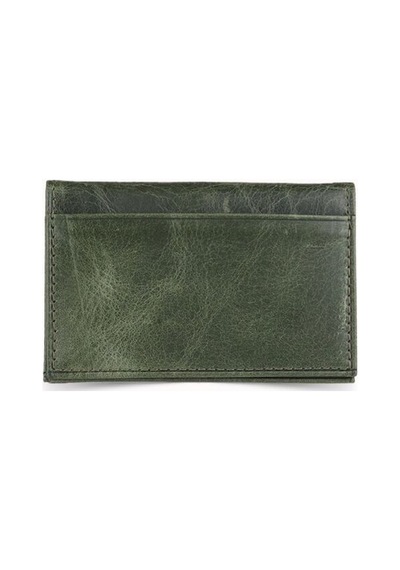 Guard Leather Guard Antik Yeşil Deri Kartlık Çok Renkli