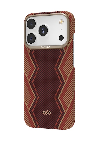 Apple Uyumlu iPhone 17 Pro Max Kılıf M-safe Şarj Özellikli Raptic Aramid Skin Bionic Serisi Kapak Kırmızı