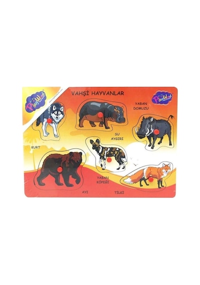 Ony-135-136-137 Ahşap Tutmalı Vahşi Hayvanlar