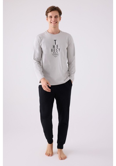 Arnetta Erkek Gri Pijama Takımı Ar3142-s-v2 Gri
