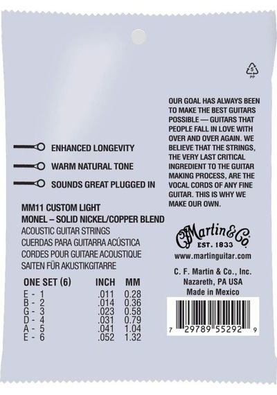 Martin Co Retro Mm11 011-.052 Custom Light Akustik Gitar Teli