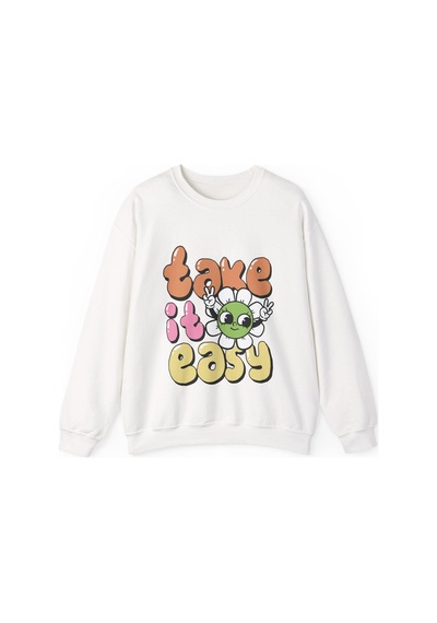 "rahat Ol" Motivasyonel Sözlü Unisex Kalın Kumaşlı Sweatshirt, Komik Hafta Sonu Sözü, Bisiklet Yaka, Rahat Unisex Kazak, Konforlu Günlük Mizahi Hediye