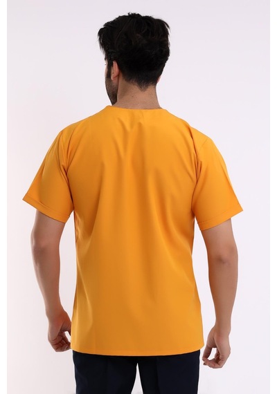 Zarf Yaka Erkek Tek Üst - 09 Hardal-6349