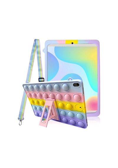 Apple Uyumlu iPad  Air 5. Nesil 10.9 İnç İle Kılıf Popit Tablet Kılıfı Askılı Standlı Arka Kapak