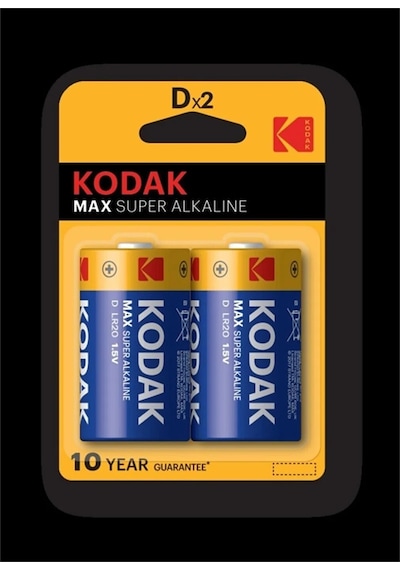 Kodak Max Serisi D Alkalin Büyük Pil 2'li