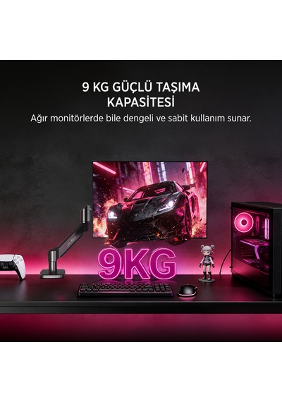 James Donkey Mr20 17 -32 Amortisörlü Tekli Monitör Standı Siyah