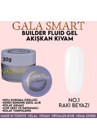 Gala Builder Fluid Gel 30 G No:1 Rakı Beyazı