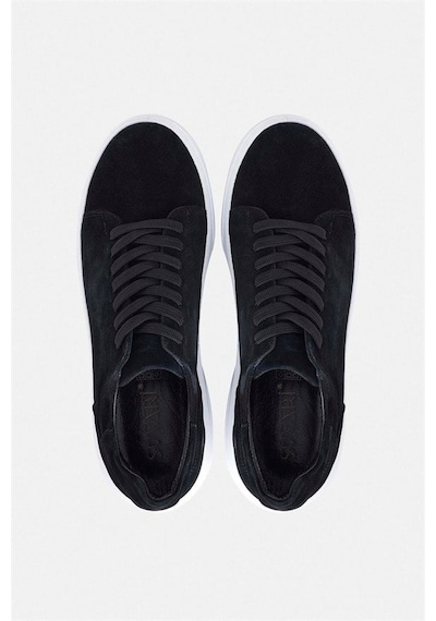 Süvari Siyah Süet Bağcıklı Sneakers Say2001500012-s09