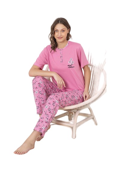 Abbas Erdem Erdem Kısa Kollu Pijama Takımı Dfn007 PEMBE
