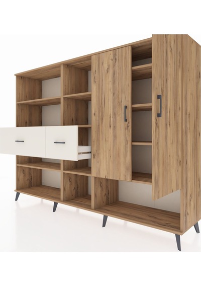 Hyperion Dolap 10 Raflı 2 Çekmeceli 2 Kapaklı 220x44x163 Çam-çam/ Çam-çam/aytaşı Hyperion Dolap 10 Raflı 2 Çekmeceli 2 Kapaklı 220x44x163 Çam-çam/ Çam-çam/aytaşı