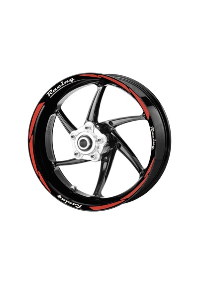 Deeb Motosiklet Jant Şeridi Racing Kırmızı Beyaz Model S N11.30019