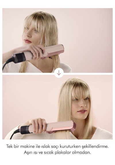Dyson Airstrait™ Islaktan Kuruya Saç Düzleştirici (Ceramic Pink)