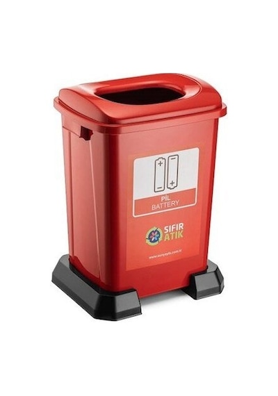 Geri Dönüşüm Sıfır Atık Kutusu Plastik 50 Litre 4 Lü Seri Atık