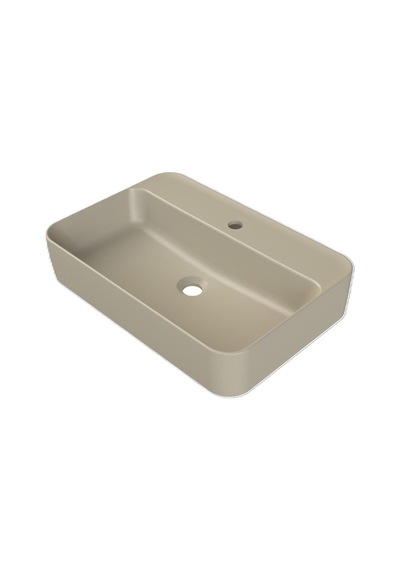 Turkuaz Cerastyle Hera Tezgahüstü Mat Cappucino Lavabo 60 42 Cm Kahverengi
