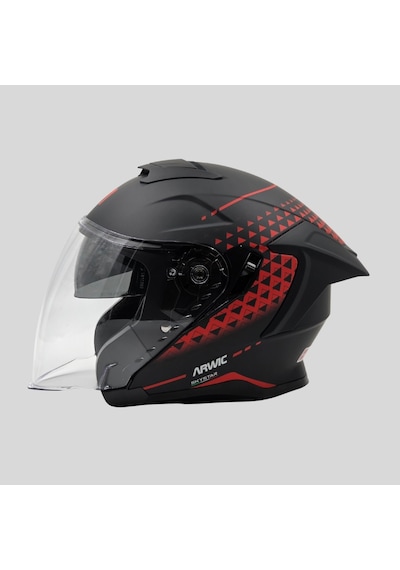 Arwic AR836 Skystar Ece-R22.06 Yarım Motosiklet Kaskı Kırmızı