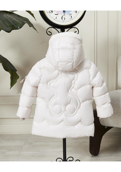 Benitto Kids Kız Bebek Kapüşonlu Fermuarlı Şişme Mont 51351 Krem