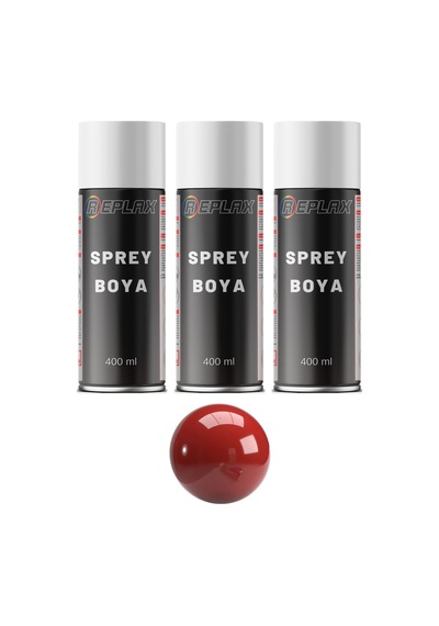 3 Adet Ral 3002 Karmen Kırmızı Sprey Boya 400 Ml.