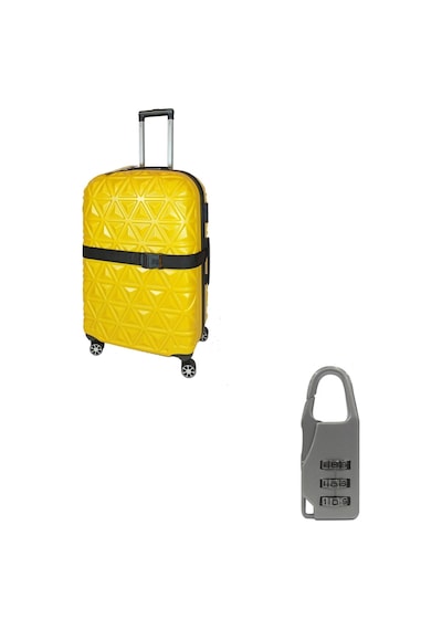 Valiz Kemeri Ve Şifreli Kilit Set 8683255007523 Siyah - Gri