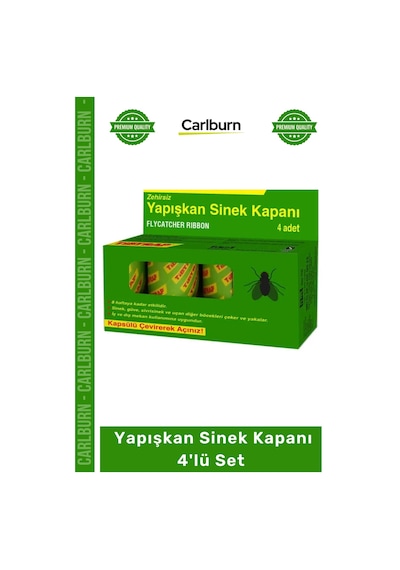 Özel Üretim Çift Taraflı Zehirsiz Etkili Güçlü Yapışkan Şerit Rulo Tibtrap Yapışkan Sinek Kapanı 4'l