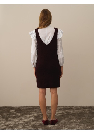 Xint Bordo Oversize Elbise 850924