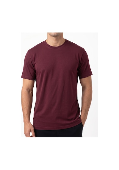 Bigmost Erkek 3'lü Set Premium Modal Kumaş Regular Fit Basic Tişört Siyah - Krem - Bordo