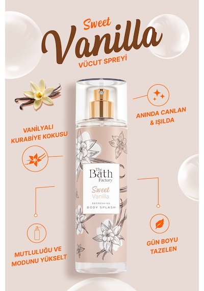 The Bath Factory Sweet Vanilla Vücut Spreyi 200 ML