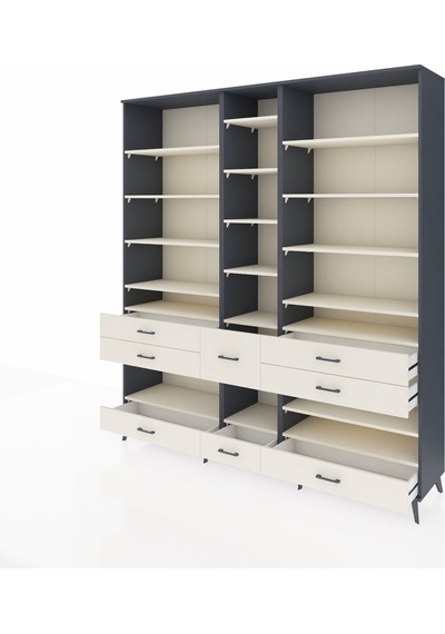 Hyperion Dolap 19 Raflı 8 Çekmeceli 220x44x243 Antrasit-aytaşı/aytaşı Aytası/aytası Hyperion Dolap 19 Raflı 8 Çekmeceli 220x44x243 Antrasit-aytaşı/aytaşı Aytası/aytası