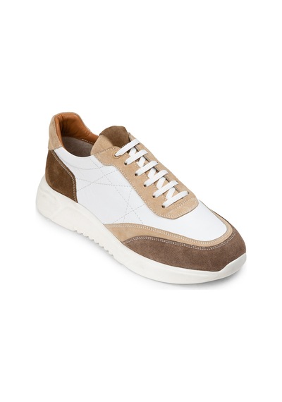 Deery Hakiki Süet Vizon Rengi Erkek Sneaker Ayakkabı - 01962Mvznp01 Vizon