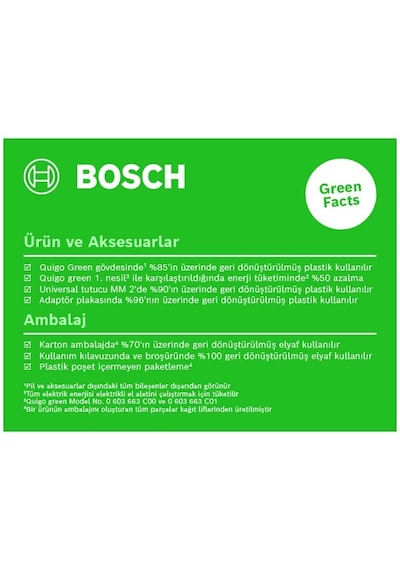 Bosch Quigo Green Çizgi Lazer - 0603663C02