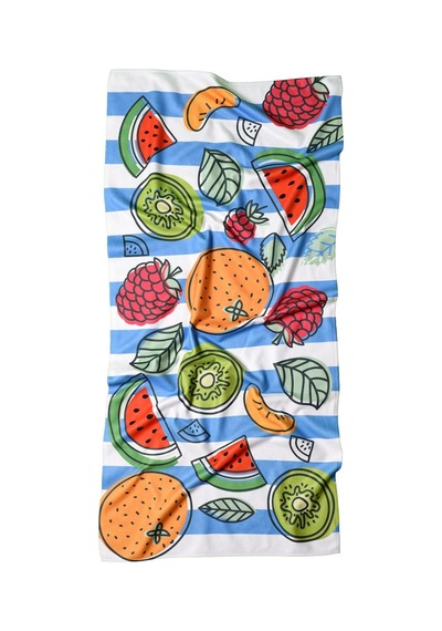 Tr Meyve Desenli Plaj Havlusu, Spor Havlusu, Mikrofiber Hızlı Kuruyan Plaj Havlusu 70x140cm Diğer