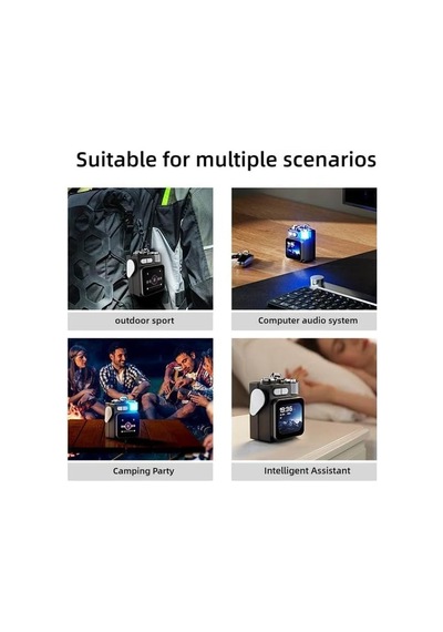 Akıllı Dokunmatik Ekran Bluetooth Hoparlör Mini Taşınabilir Ses Çalar Kablosuz Handsfree Çhassasiyet Mp3 Müzik K