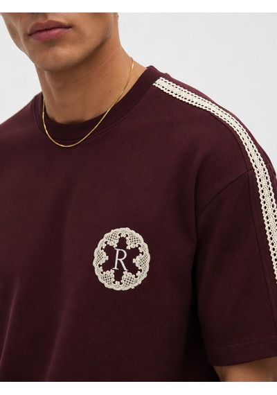 Respire Erkek R Nakışlı Şerit Detaylı Regular Fit Eşofman Takımı Bordo