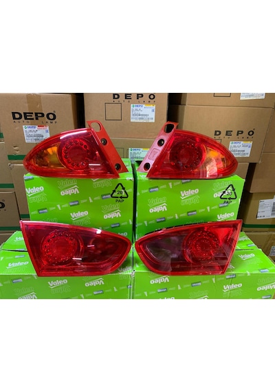 Seat Leon Makyajlı 2010-2013 Arası Valeo Sağ Ve Sol Stop Lambası 4'lü Takım 1p0945111d / 1p0945112d