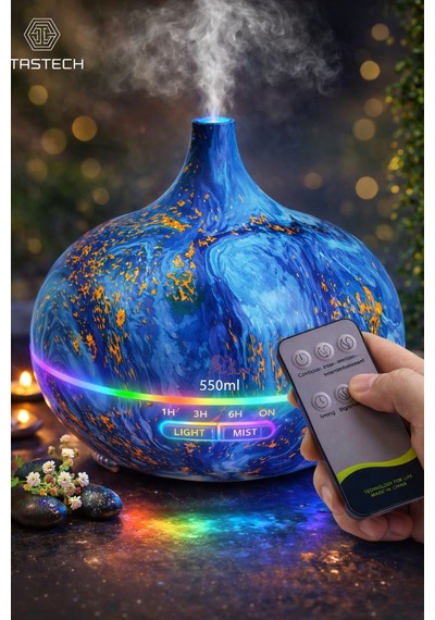 550ml Oda Hava Nemlendirici Rgb Led Işıklı Humudifier Zaman Ayarlı Buhar Makinesi Aroma Difiser