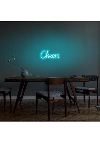Cheers - Led Dekoratif Duvar Aydınlatması Neon Duvar Yazısı Sihirli Led Mesajlar