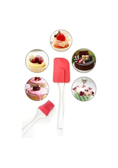 Silikon Yumurta Fırçası Ve Spatula 2'li Set Silikon Çok Renkli Diğer