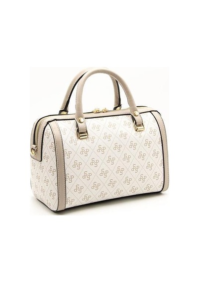 Silver Polo Sp1091 Kadın El Çantası Monogram Bej-kum