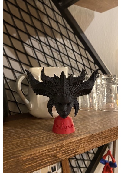 Kazanova Design Lilith Büst Figür 8 Cm Diablo 4 Mini Masaüstü Dekoratif Oyuncu Hediyelik