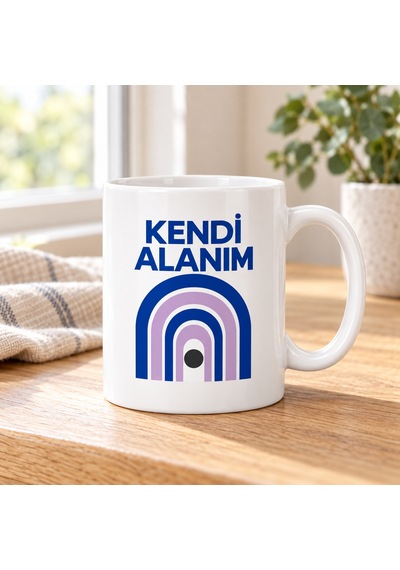 Buradabulabilirsin Kendi Alanım Tasarımlı Porselen Kupa - Model 296 Bbz Çok Renkli