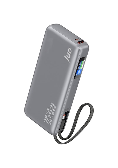 20000mah 165w Led Ekranlı Type-c Kablolu Powerbank Usb-a + Usb-c Macbook Notebook Telefon Taşınabilir Pd Hızlı Şarj Cihazı