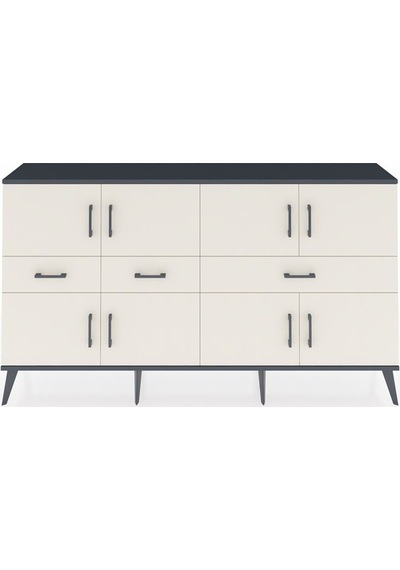 Arges Konsol 5 Raflı 3 Çekmeceli 8 Kapaklı 176x30x99 Antrasit-aytaşı Aytası - Antrasıt Arges Konsol 5 Raflı 3 Çekmeceli 8 Kapaklı 176x30x99 Antrasit-aytaşı Aytası - Antrasıt