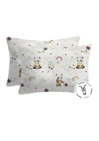 %100 Pamuklu Fermuarlı Bebek Yastık Kılıfı 35x45 2 Adet Açık Sarı