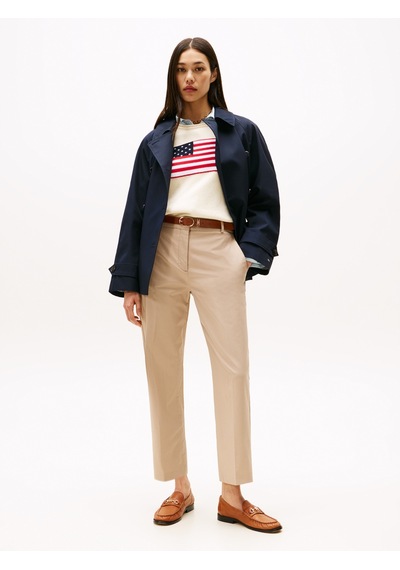 Tommy Hilfiger Co Slım Straıght Chıno Kadın Bej Pantolon - Ww0ww40504 Bej